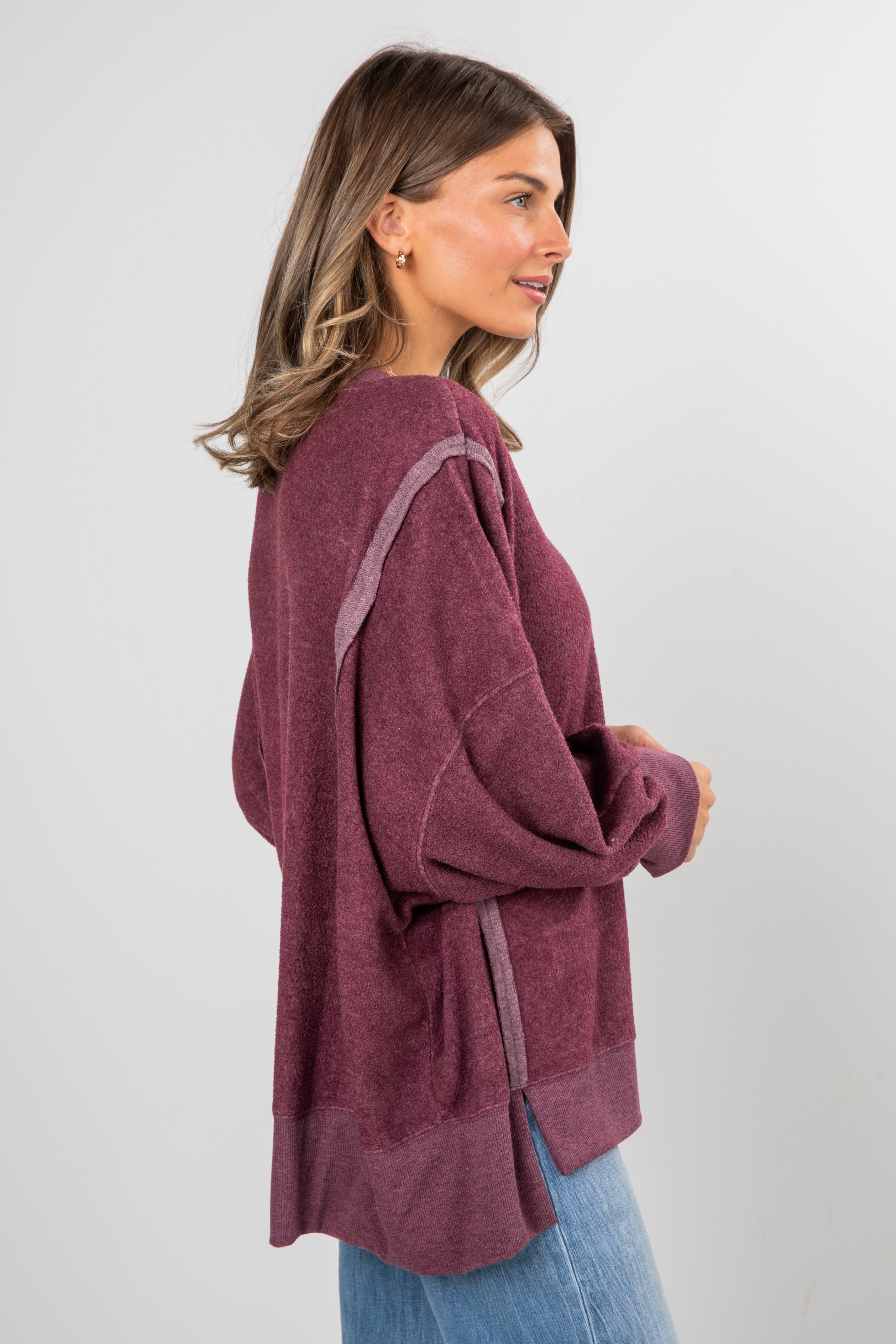 FINAL SALE - Snuggly Touch Soft Knit Oversized Pullover - DOORBUSTER