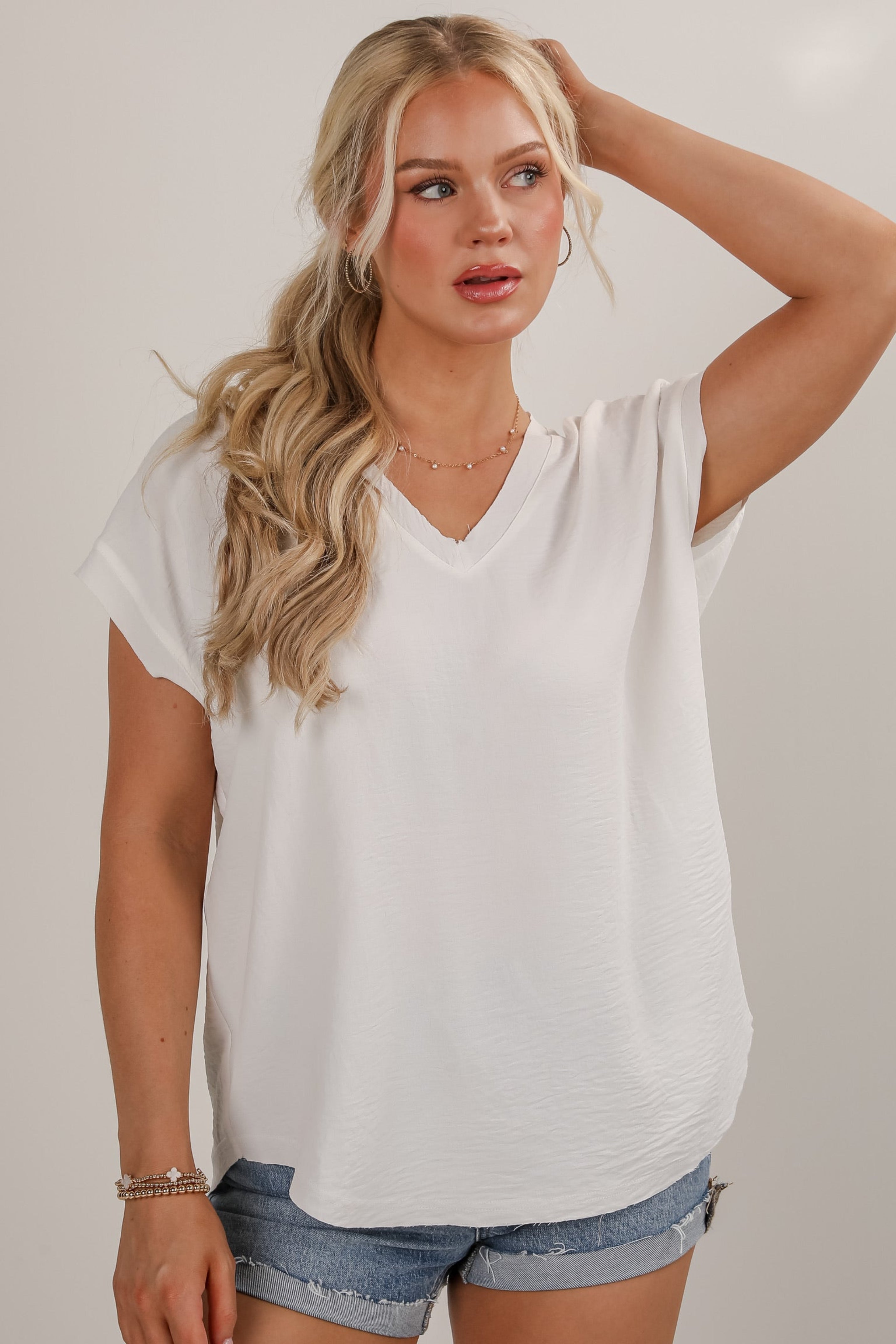 FINAL SALE - All The Charm V-Neck Blouse
