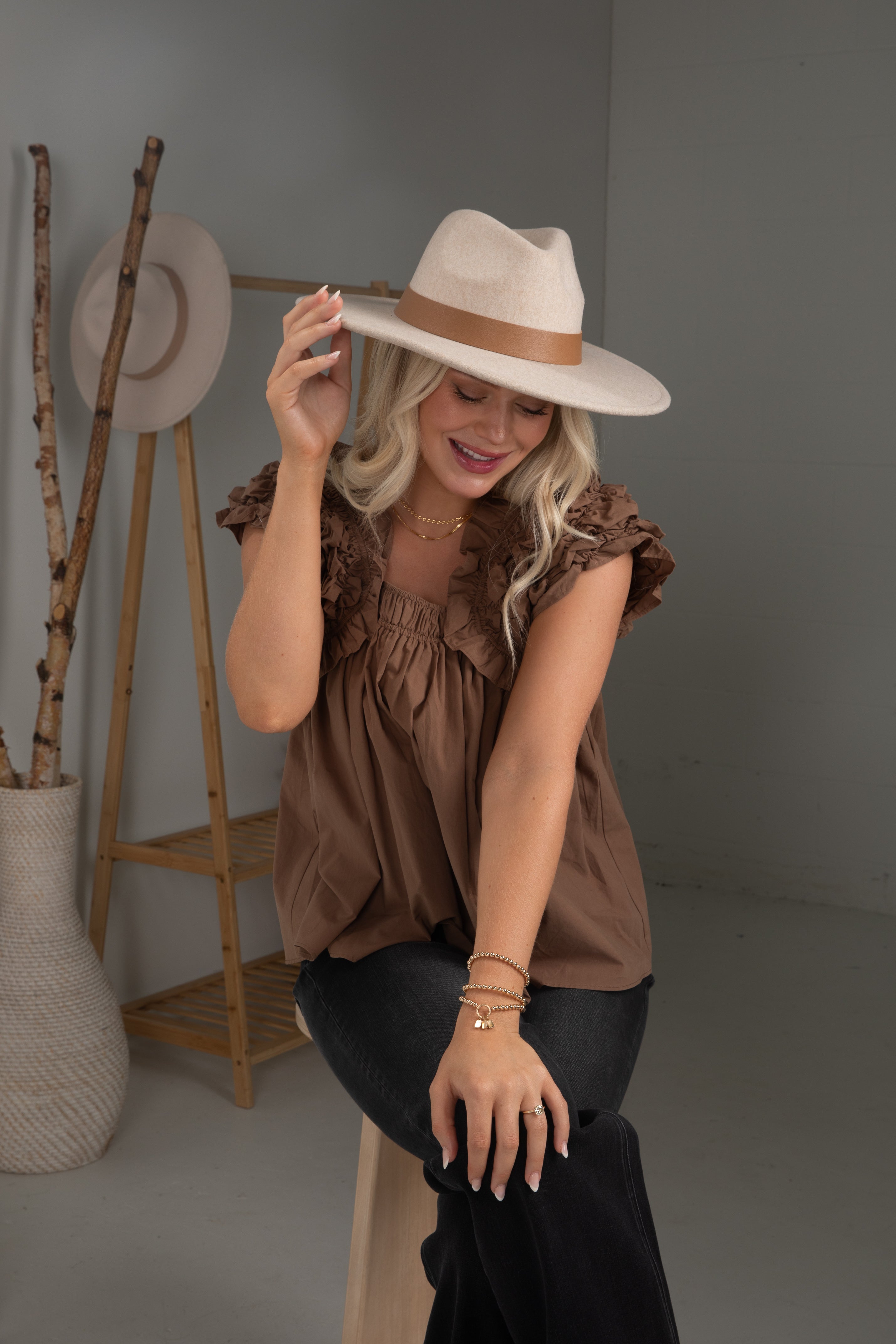 FINAL SALE - Find It Again Smocked Blouse