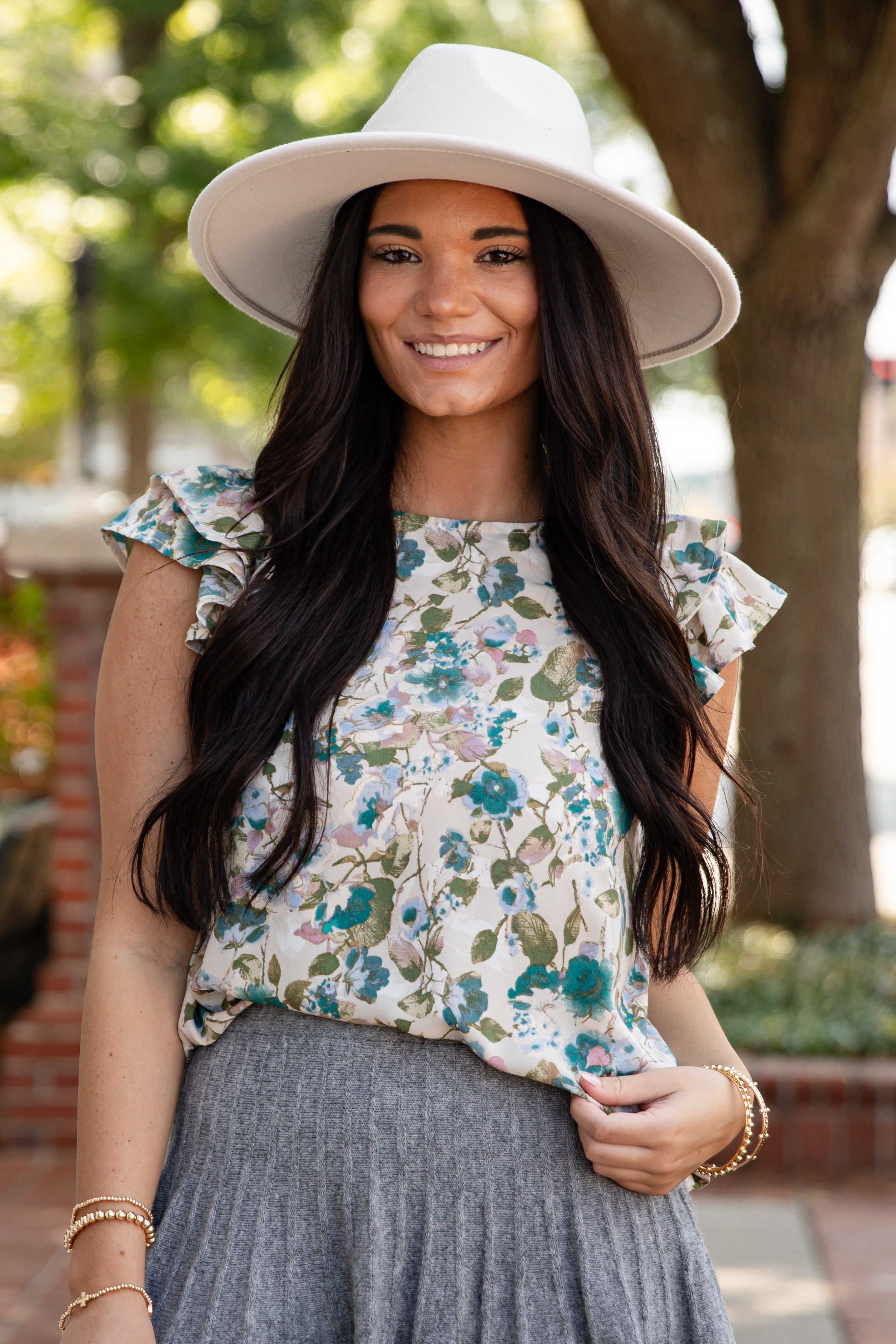 FINAL SALE - Scenic Route Floral Blouse - DU DEAL
