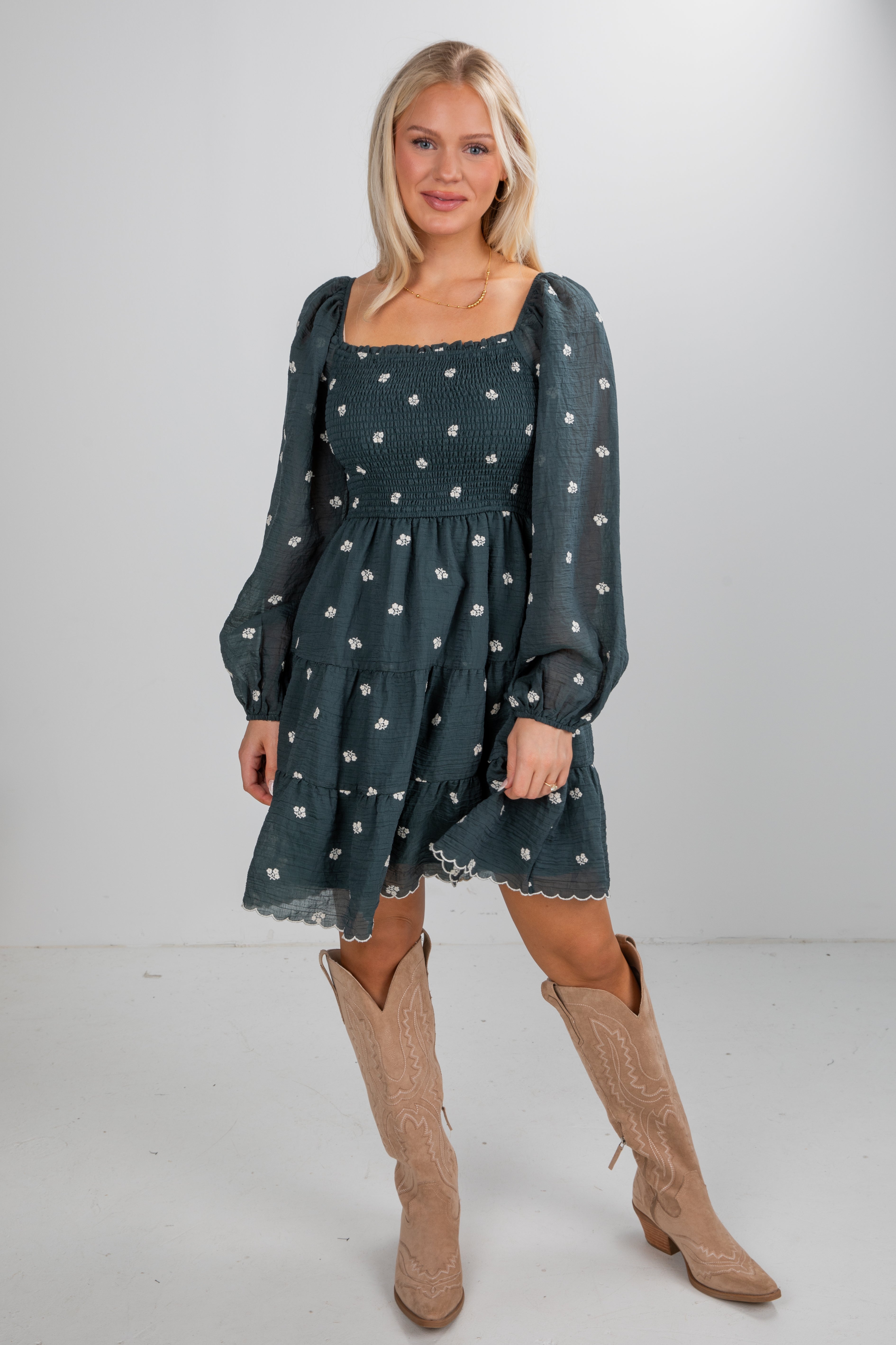 FINAL SALE - Forever Sensational Floral Smocked Mini Dress