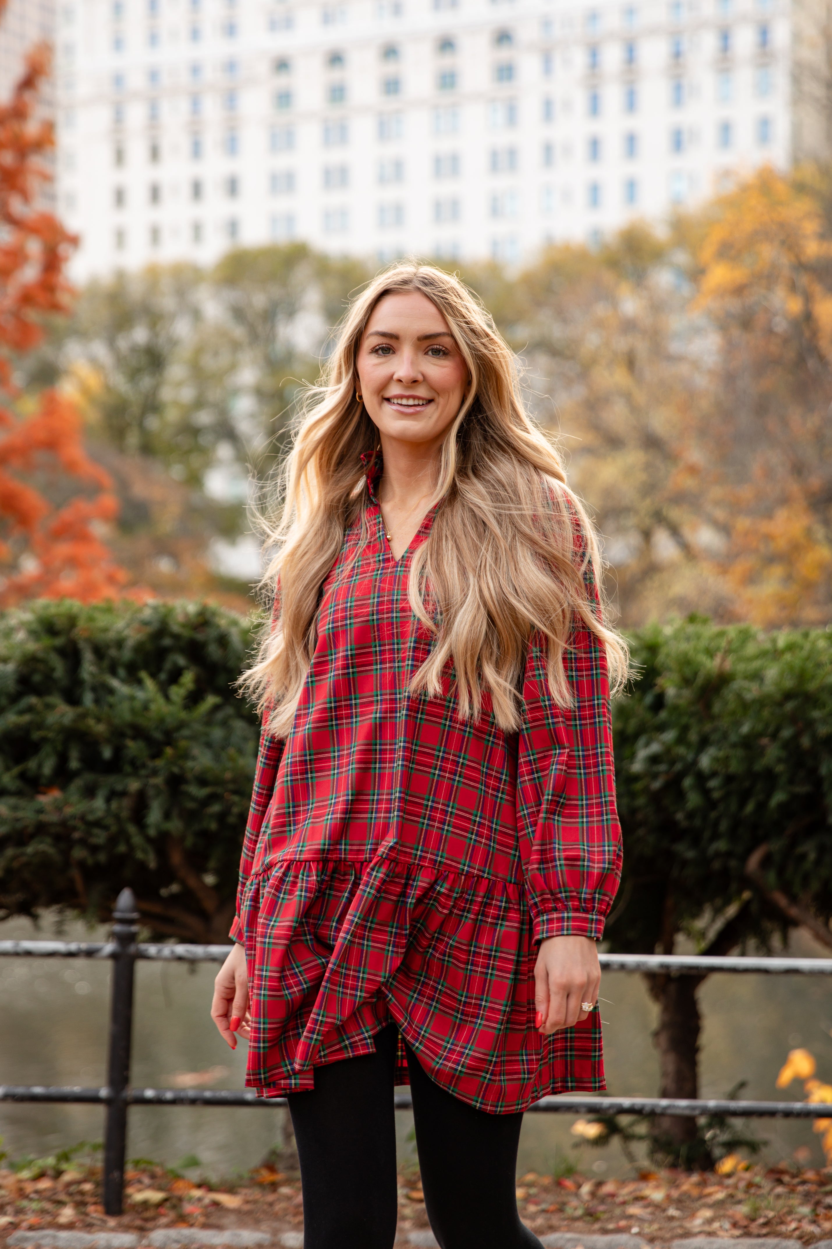 FINAL SALE - Tis The Season Red Plaid Mini Dress