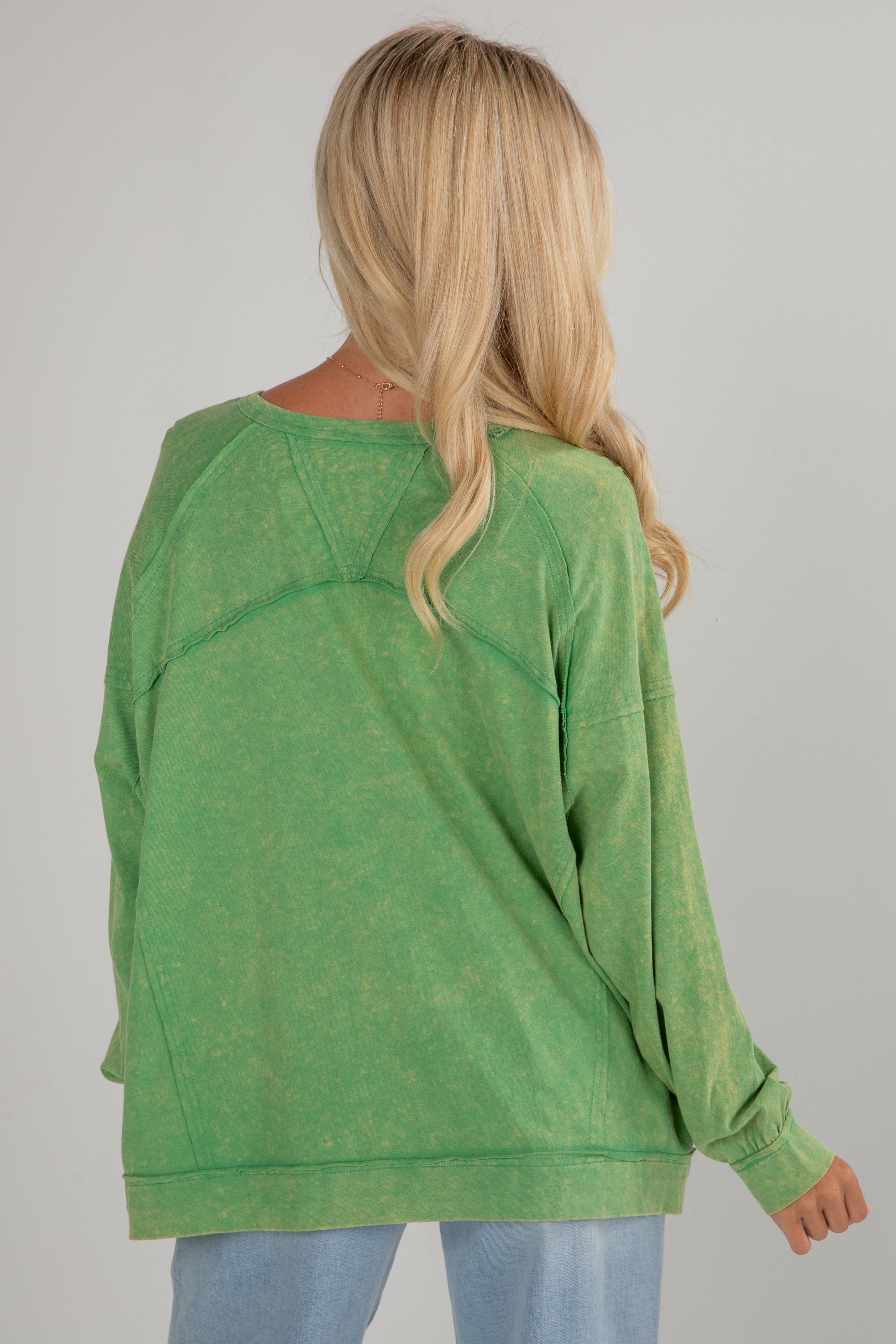 FINAL SALE - Best Start To The Day Kelly Green Top