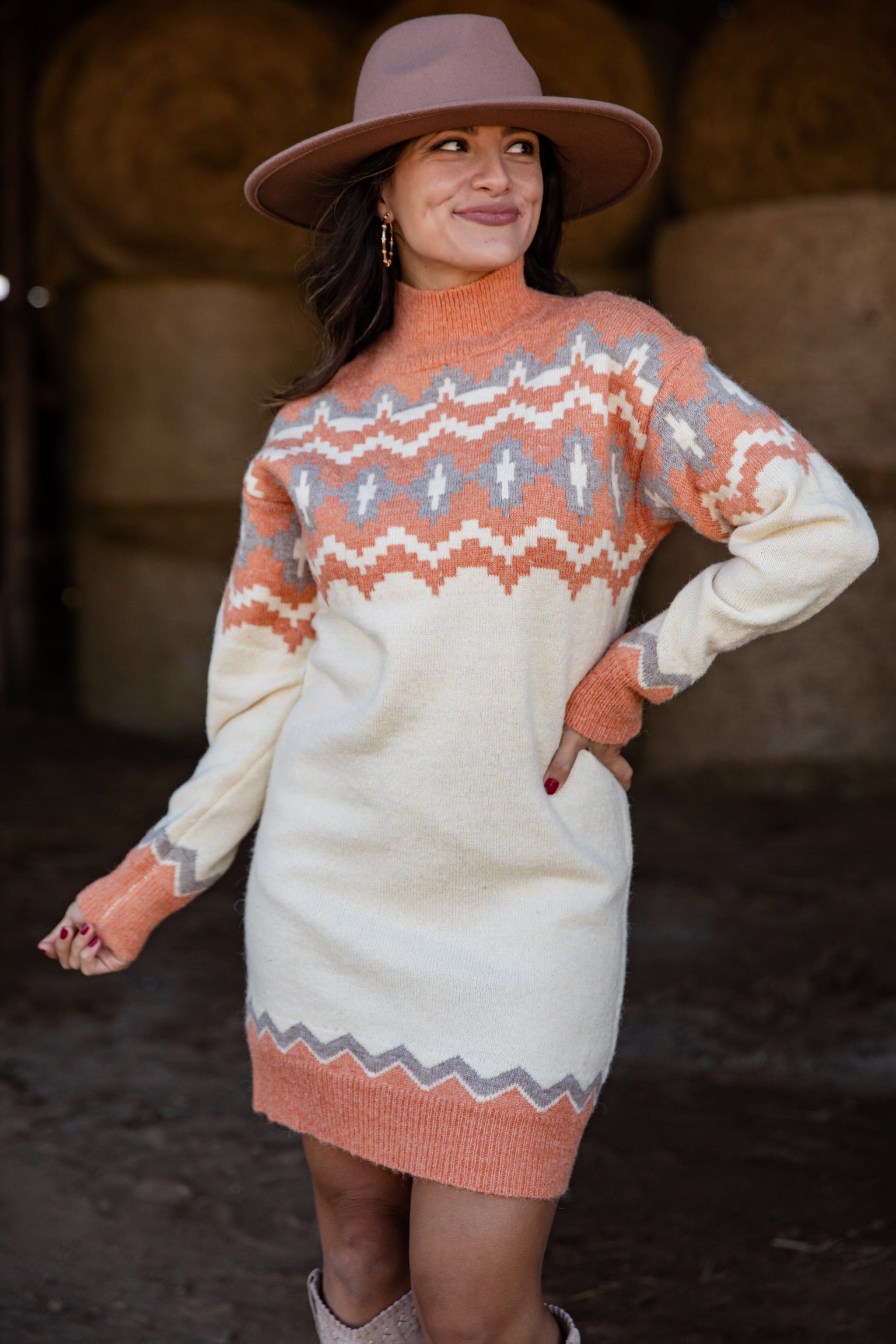 FINAL SALE - Get To Know You Cream Sweater Dress