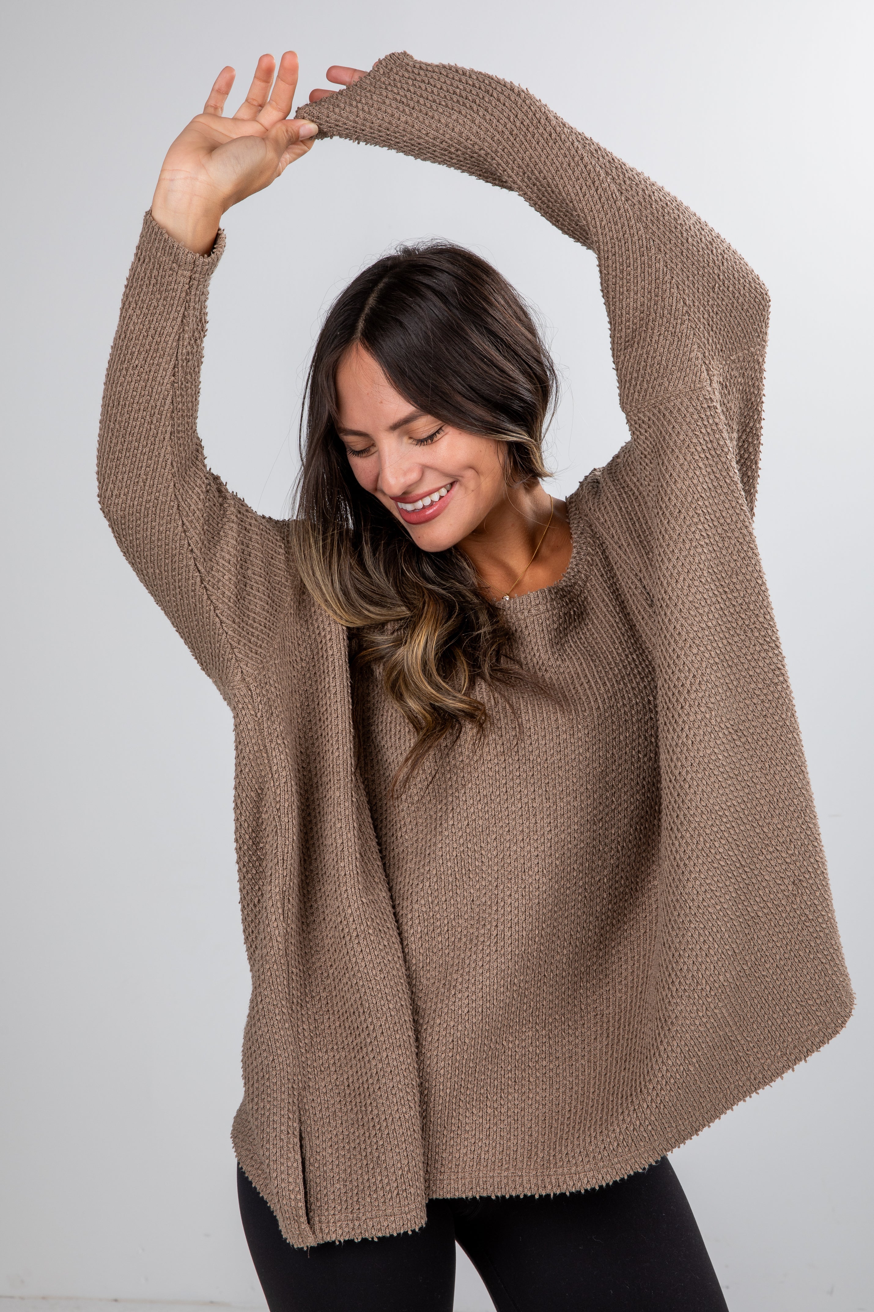 FINAL SALE - For The Day Oversized Textured Knit Top