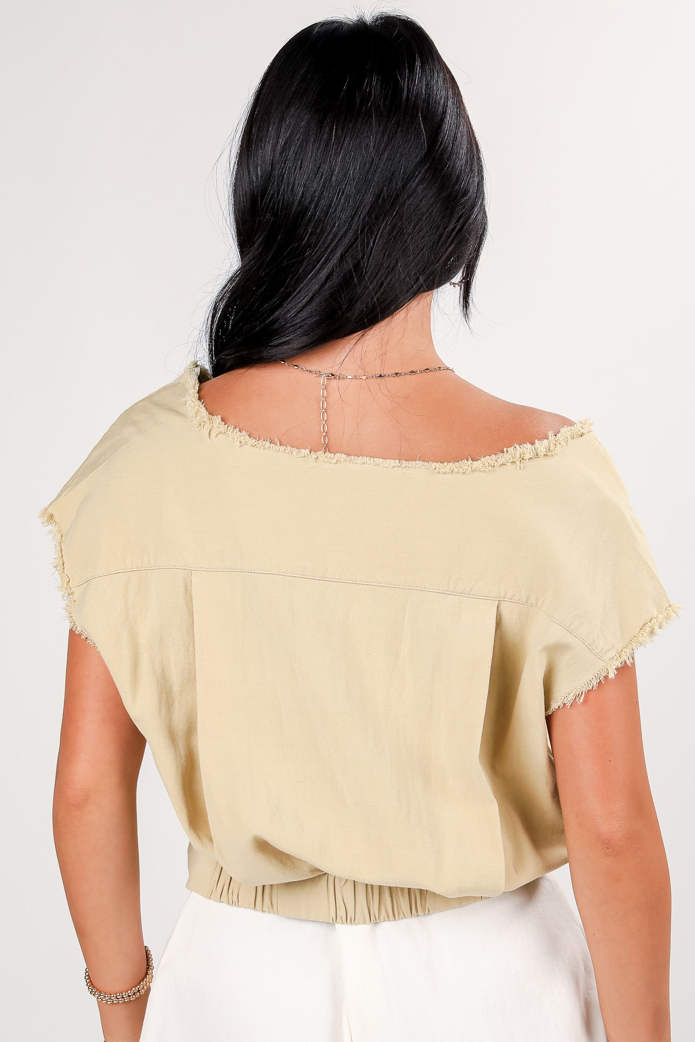 FINAL SALE - Never Giving Up Light Olive Blouse