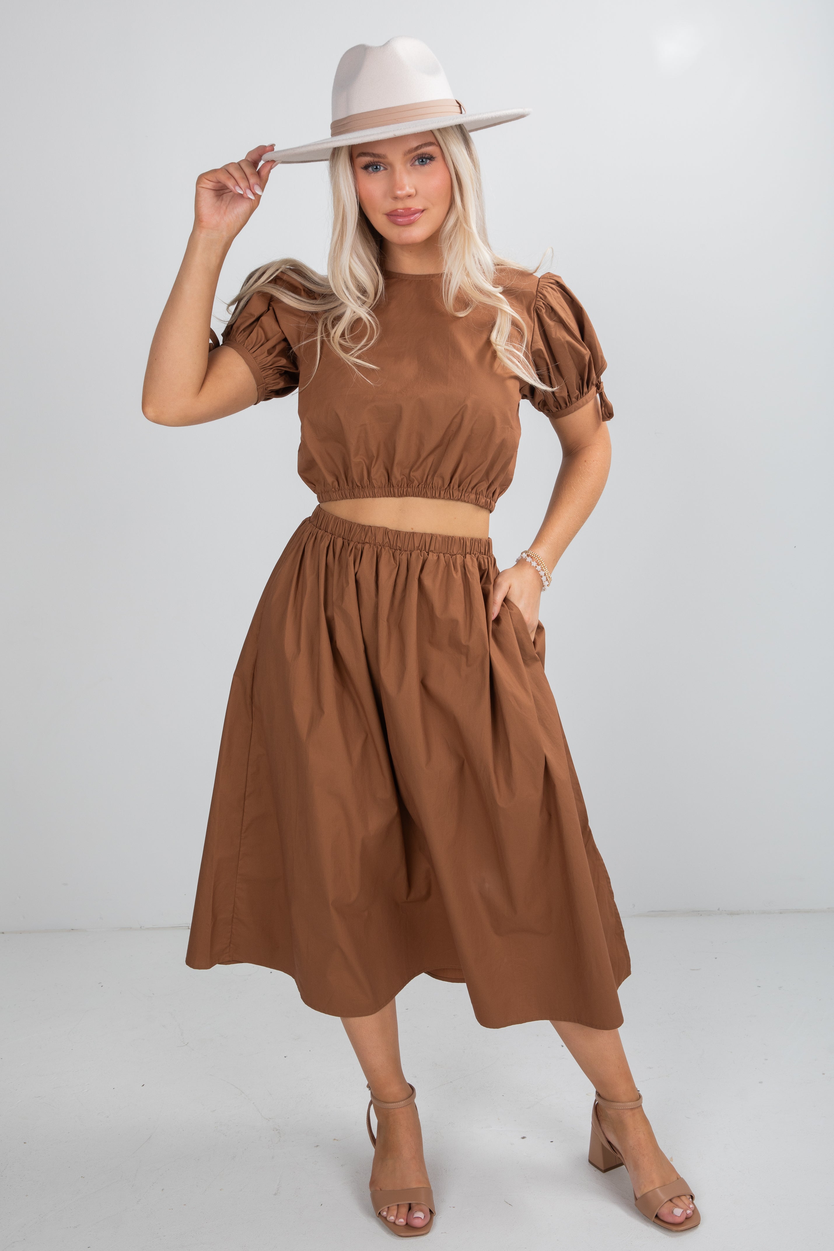 FINAL SALE - Harvest Beauty Brown Blouse