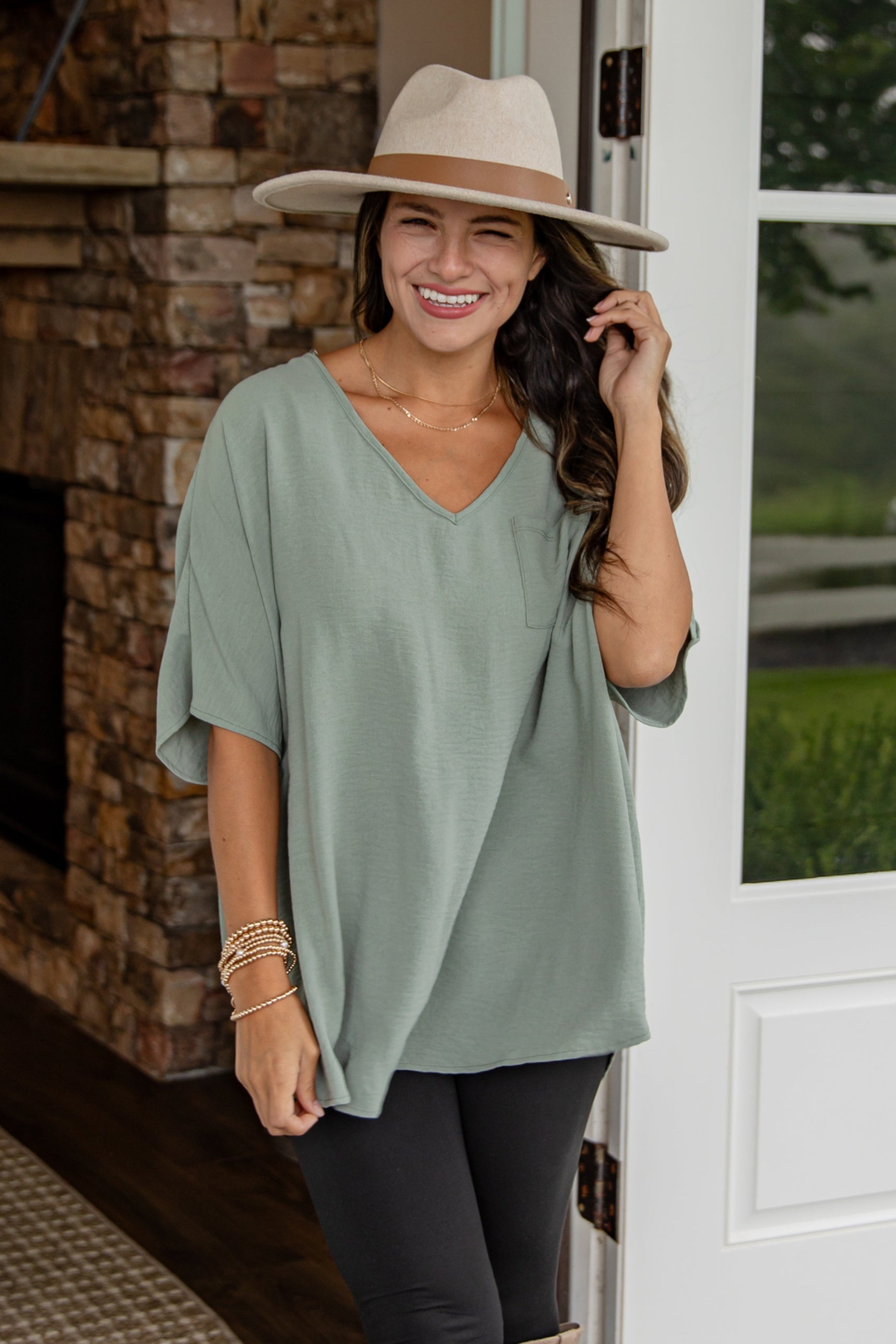 FINAL SALE - Keep It Cool Oversized Blouse - DU DEAL