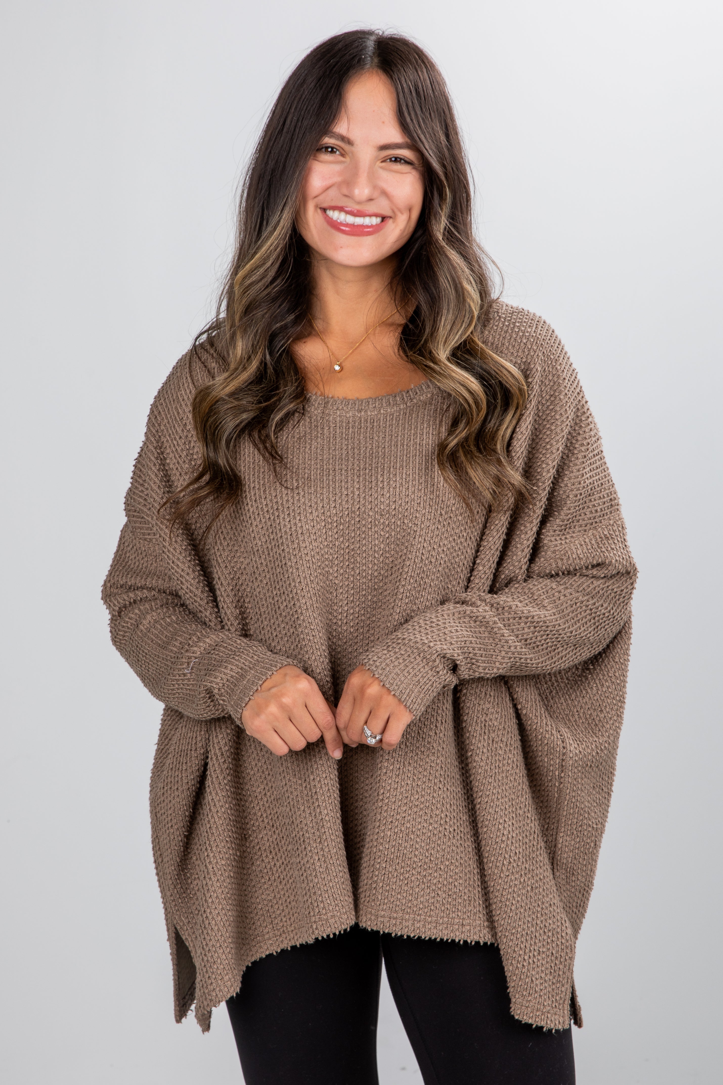 FINAL SALE - For The Day Oversized Textured Knit Top