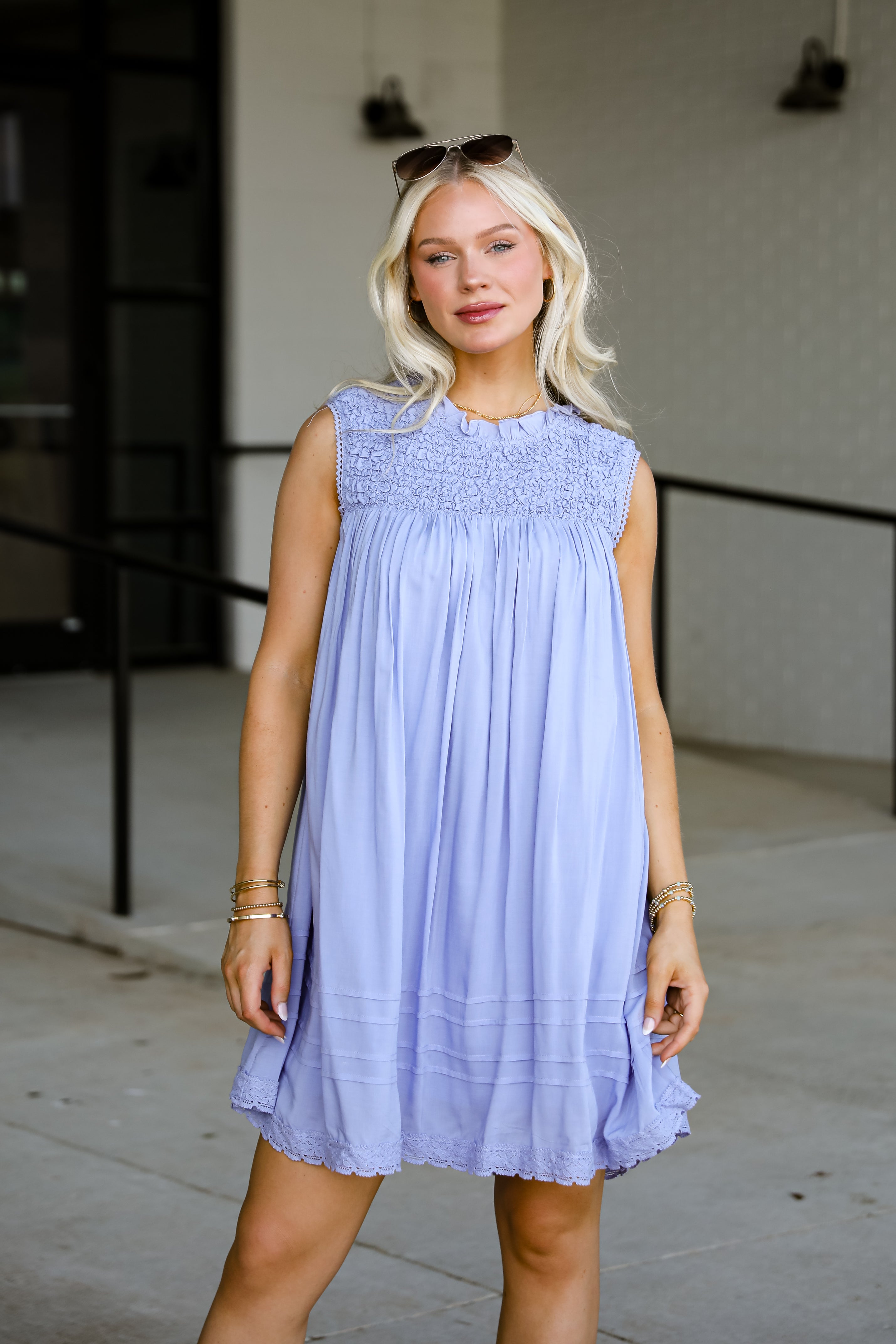FINAL SALE - Something Sweet Lavender Mini Dress