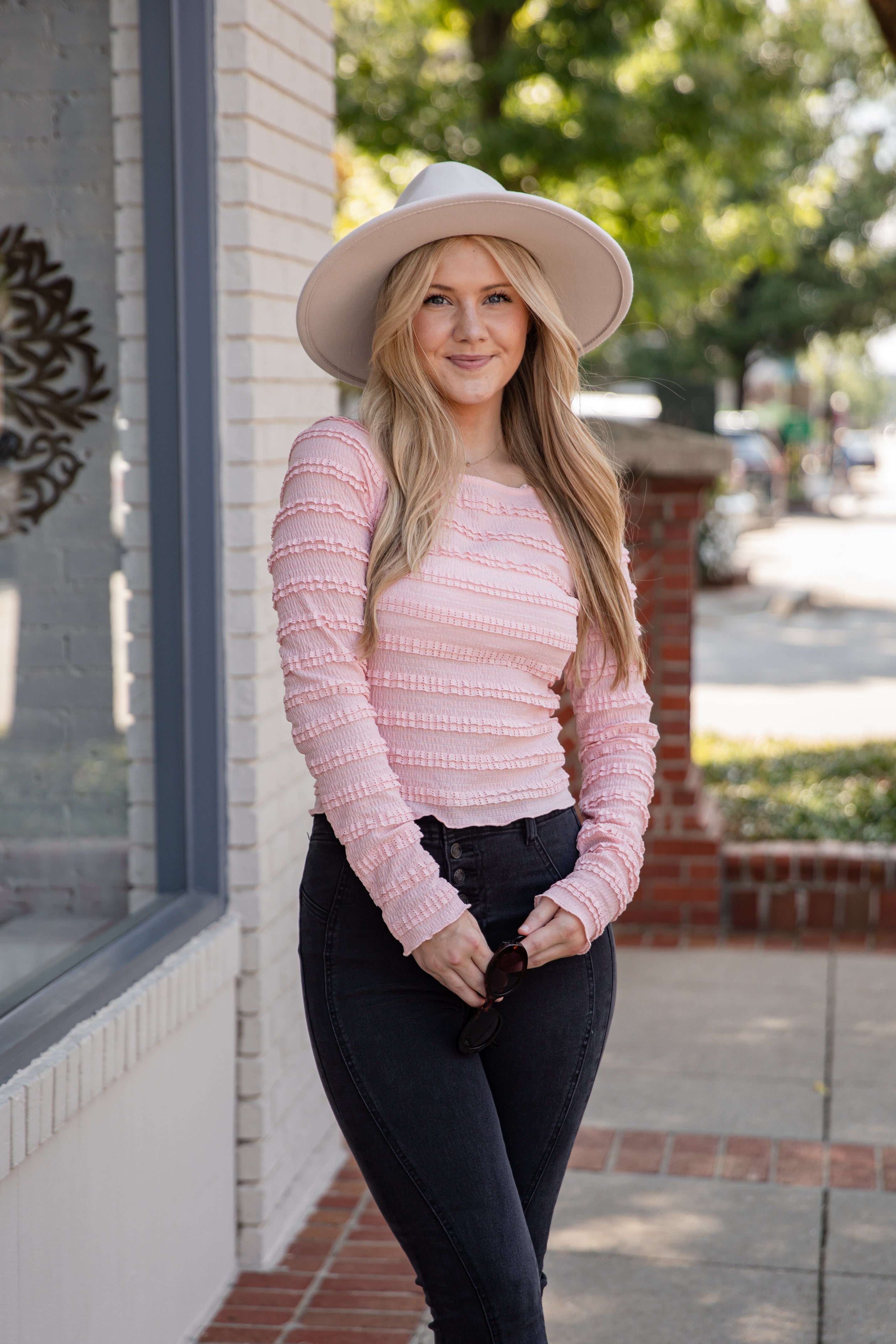 FINAL SALE - Moment Of Time Pink Lace Top