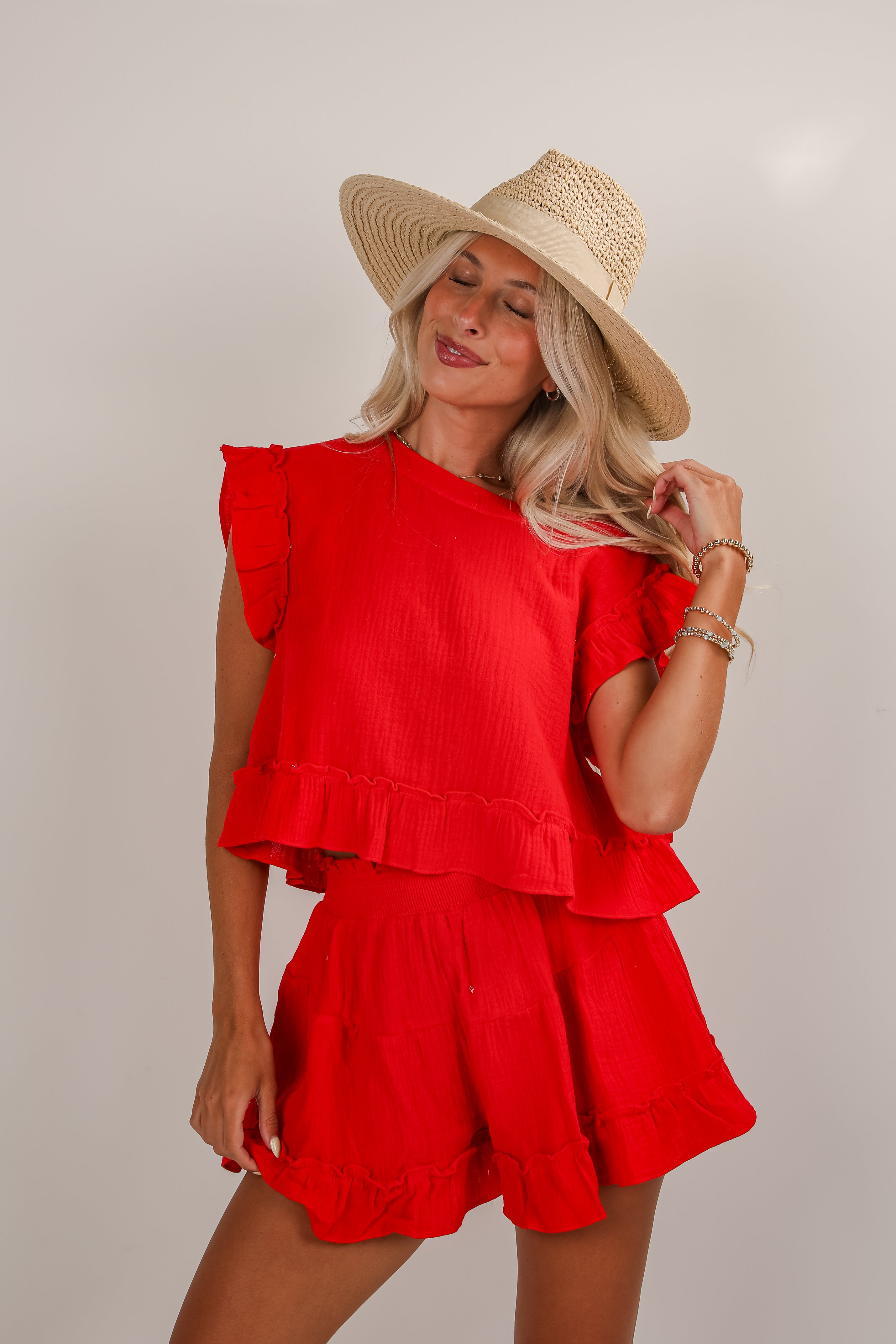 FINAL SALE - United In Love Linen Ruffle Shorts - DU DEAL