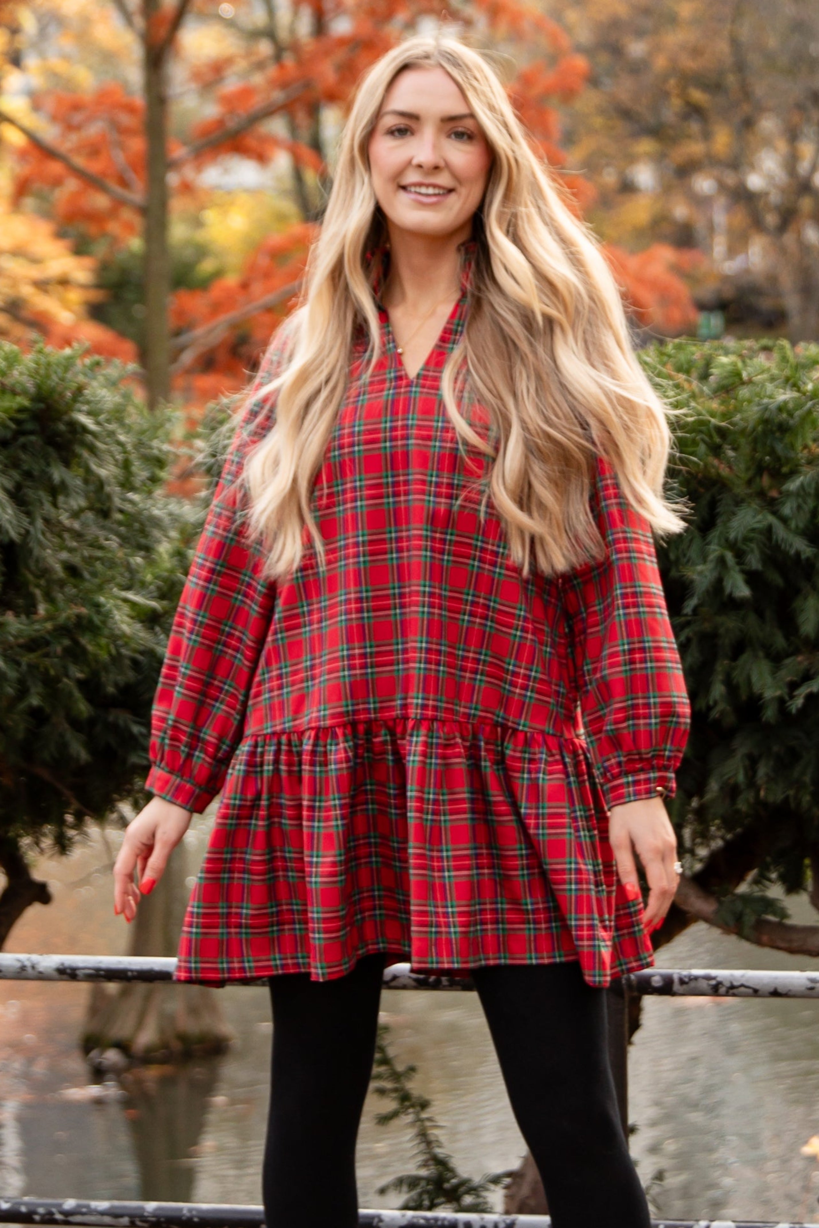 FINAL SALE - Tis The Season Red Plaid Mini Dress