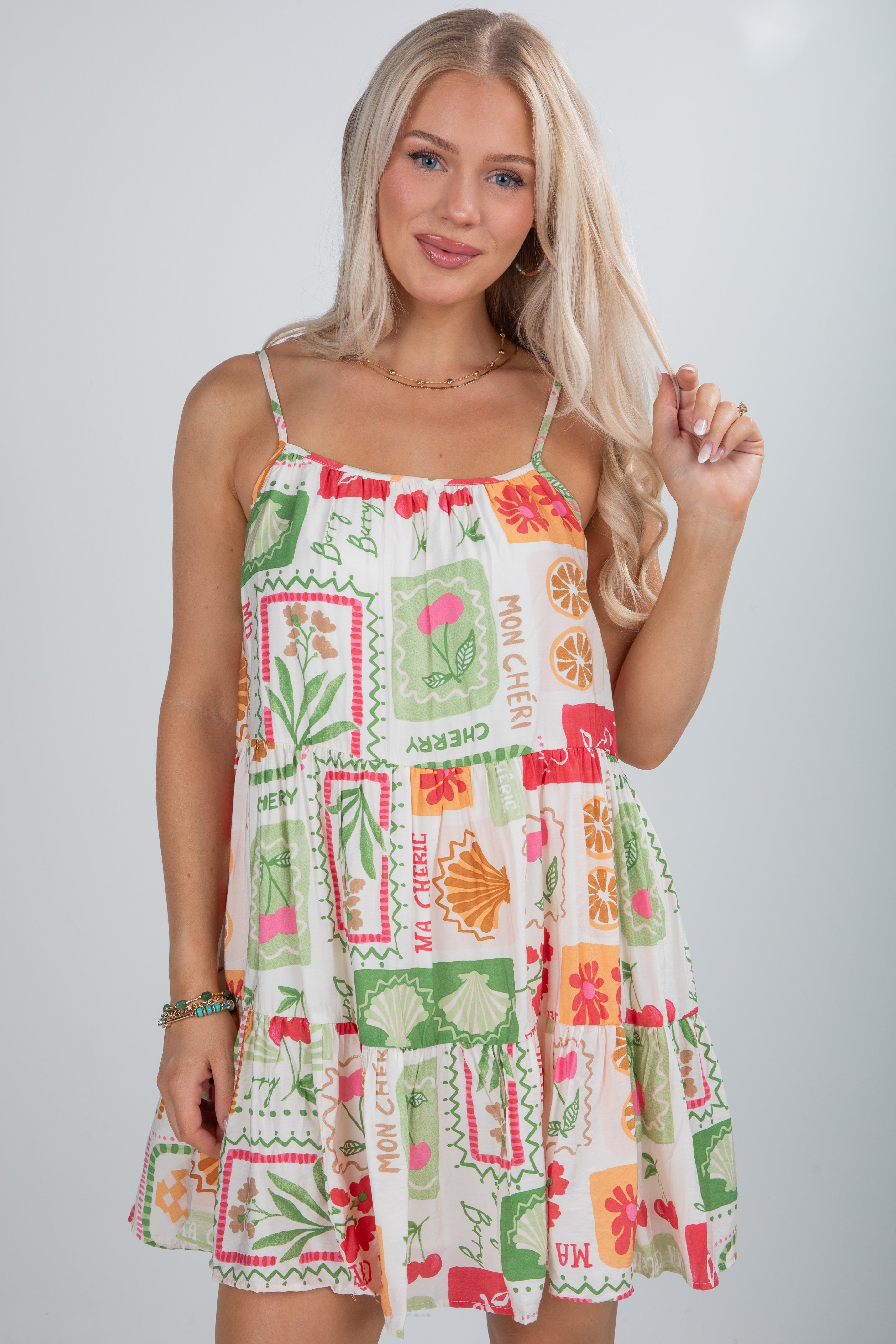 FINAL SALE - Everything I Love Ivory Tiered Mini Dress