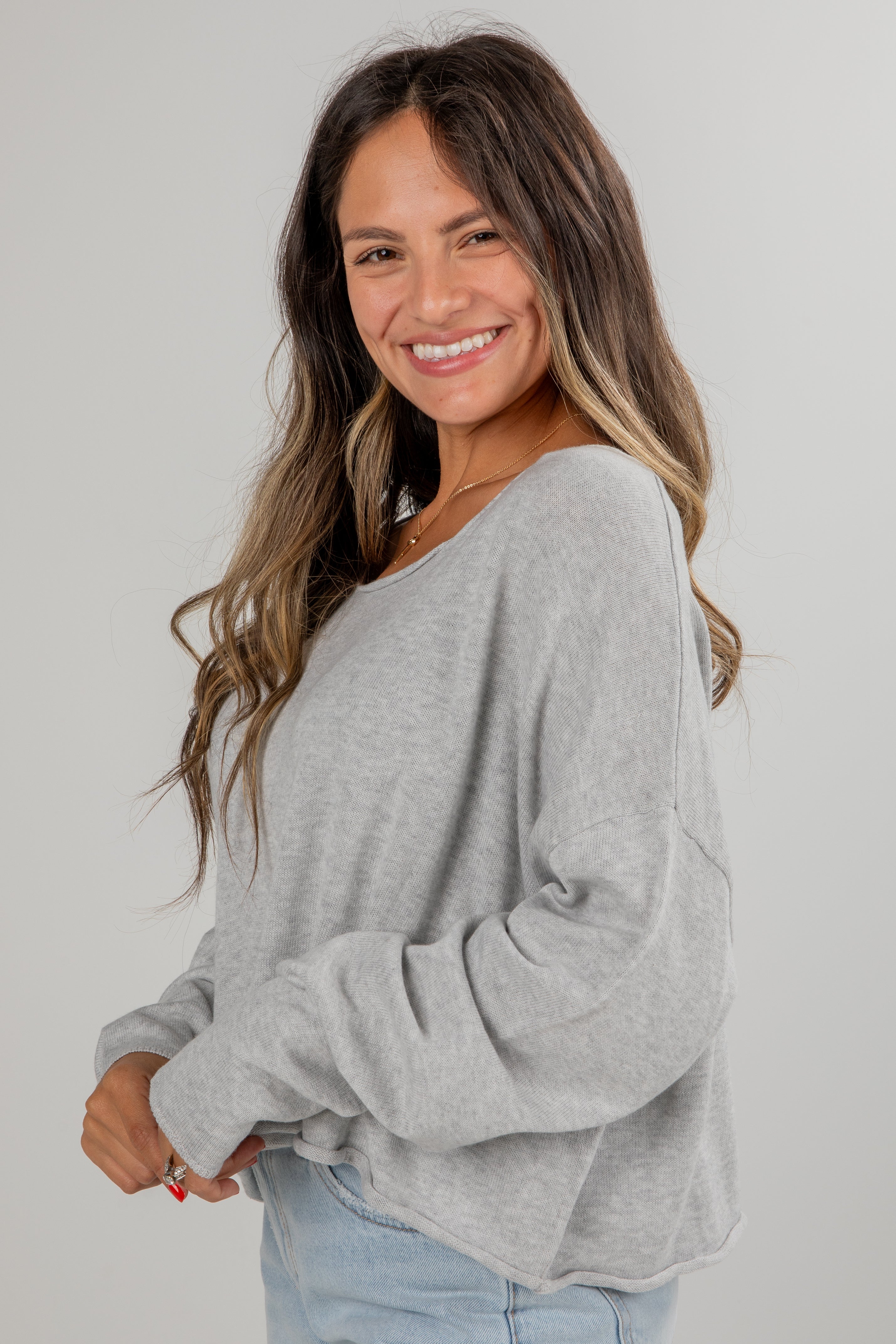 FINAL SALE - Chase The Feelings Lightweight Knit Top