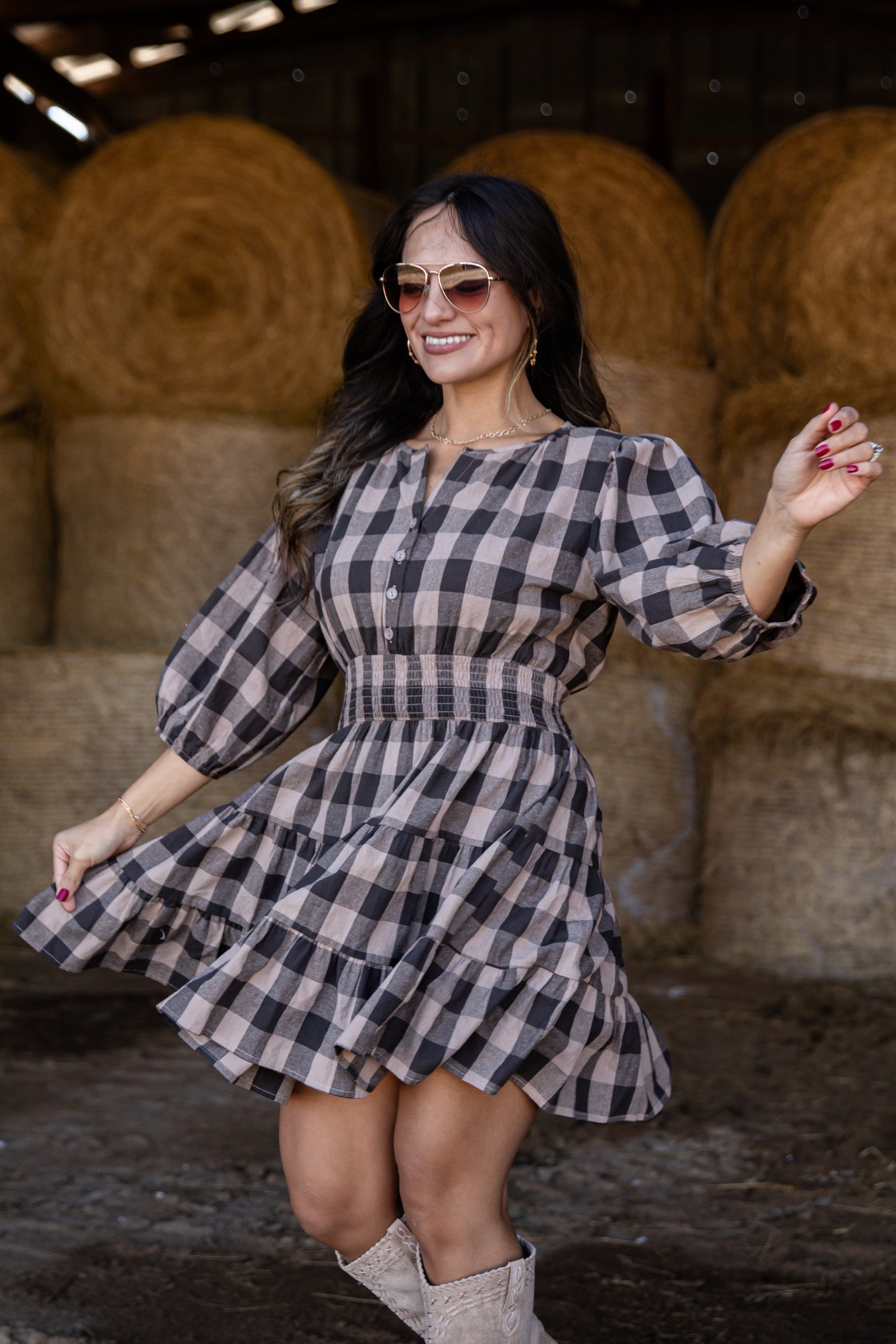 FINAL SALE - Don't Think Twice Plaid Mini Dress