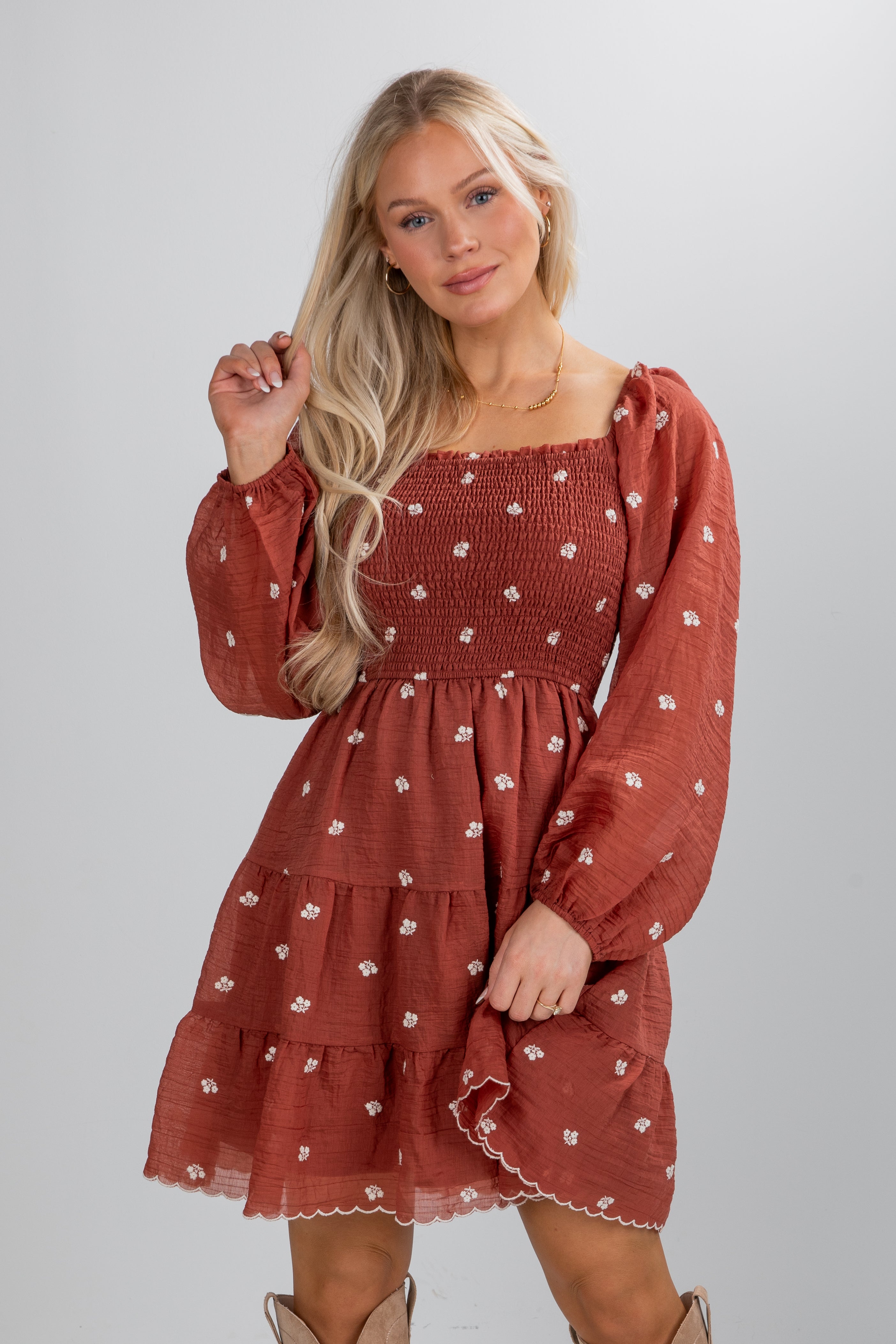 FINAL SALE - Forever Sensational Floral Smocked Mini Dress